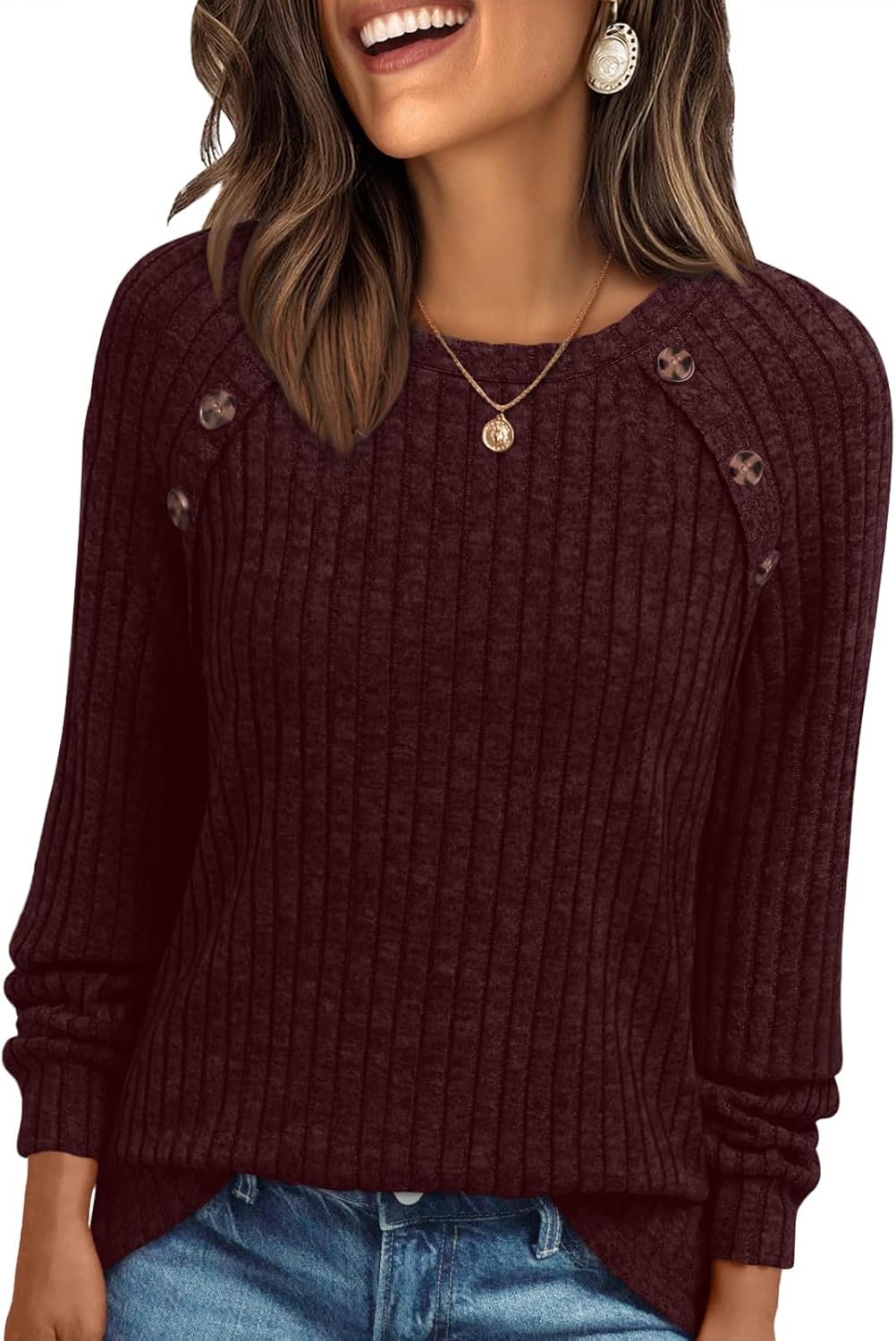 AUTOMET Womens Long Sleeve T Shirts Casual Tunic Work Tops Spring Plus Size Sweaters Date Night Outfit 2026 Dressy Blouse