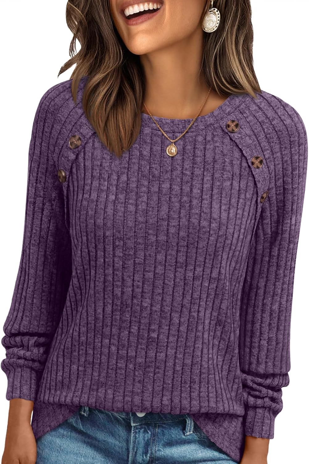 AUTOMET Womens Long Sleeve T Shirts Casual Tunic Work Tops Spring Plus Size Sweaters Date Night Outfit 2026 Dressy Blouse