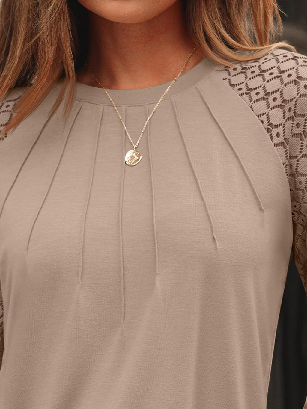 AUTOMET Womens Long Sleeve Shirts Pleated Lace Tops Fall Fashion Outfits Business Casual Blouses