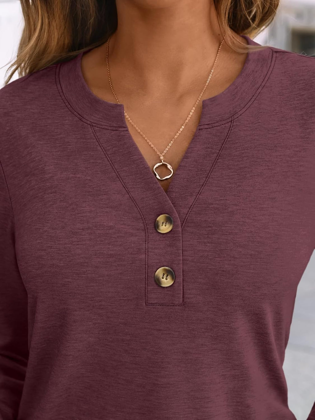 AUTOMET Women's Long Sleeve Shirts 2025 Fall Fashion Dressy Casual Tops Trendy Henley Blouses Cute Work Outfits Clothes