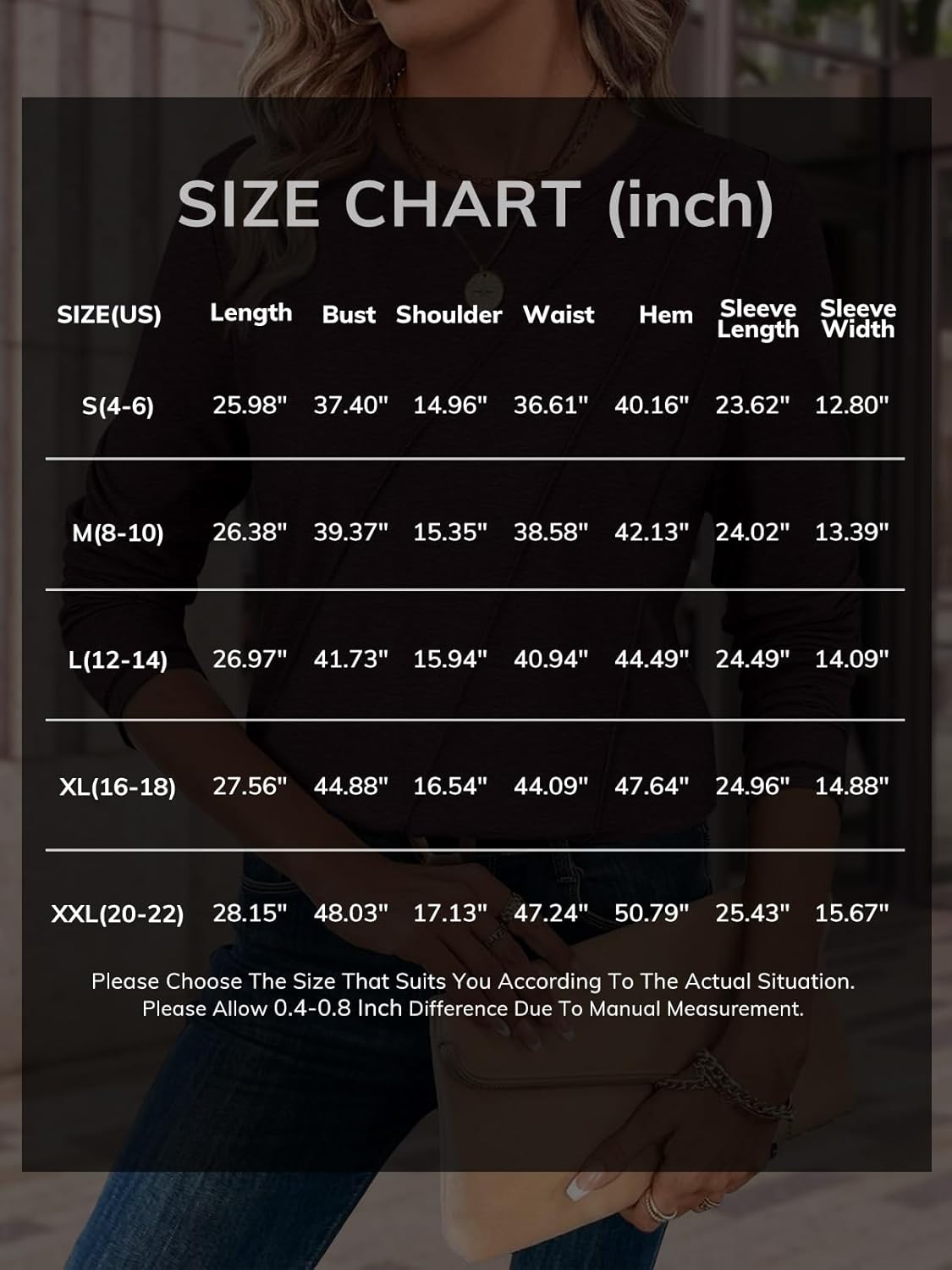 ATHMILE Womens Long Sleeve Shirts Pleated Crew Neck Casual Fall Fashion Ladie Tops Loose Fit Spring Clothes Beach Vacation