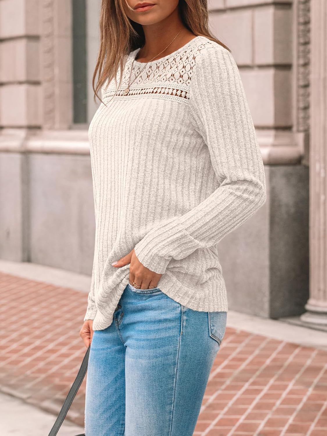 AUTOMET Womens Lace Long Sleeve Shirt Fall Top Fashion Dreesy Casual Tunic Sweaters Mesh Clothes Trendy Work Cute Outfits