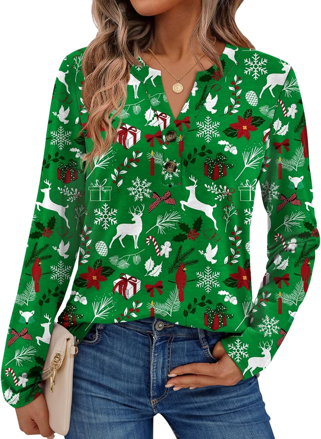 AUTOMET Women's Long Sleeve Shirts 2025 Fall Fashion Dressy Casual Tops Trendy Henley Blouses Cute Work Outfits Clothes