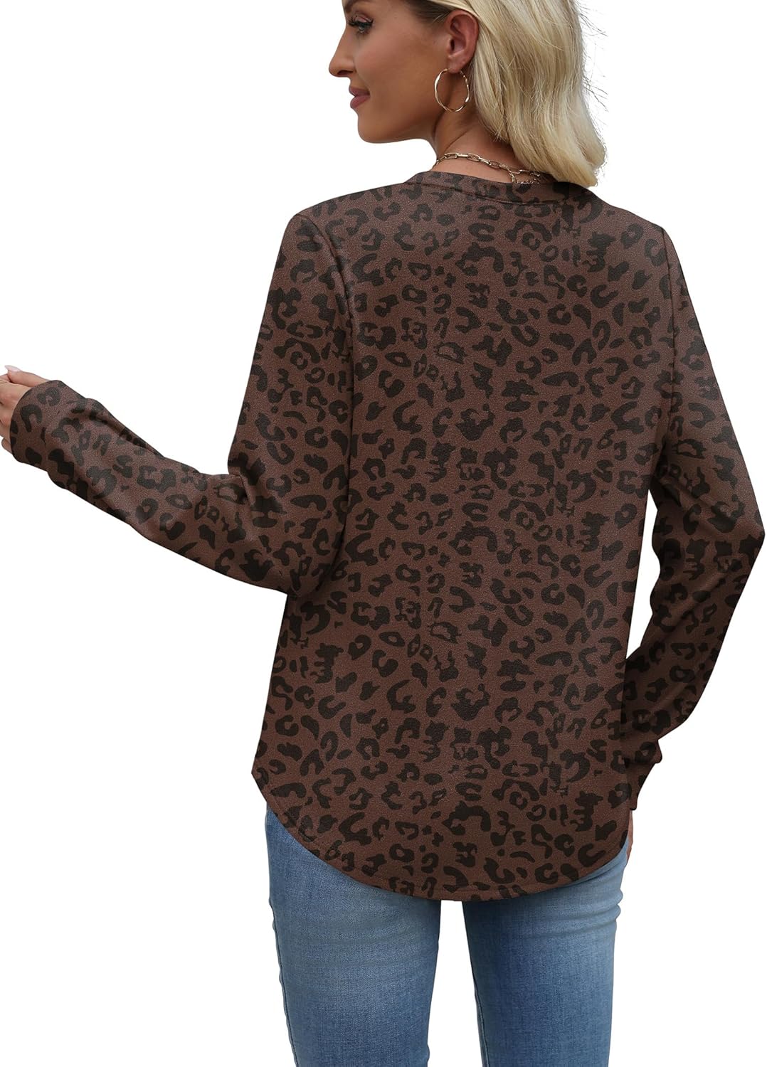 WIHOLL Sweatshirt for Women Crewneck Long Sleeve Shirts Curved Hem Lightweight Sweaters Fall Clothes 2025